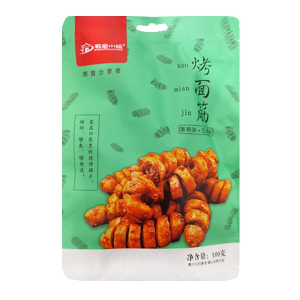 石磨小镇 烤面筋 黑鸭五香味 110克 /Gegrilltes Gluten 5-Gewürz-Geschmack 110g SHIMOXIAOZHEN