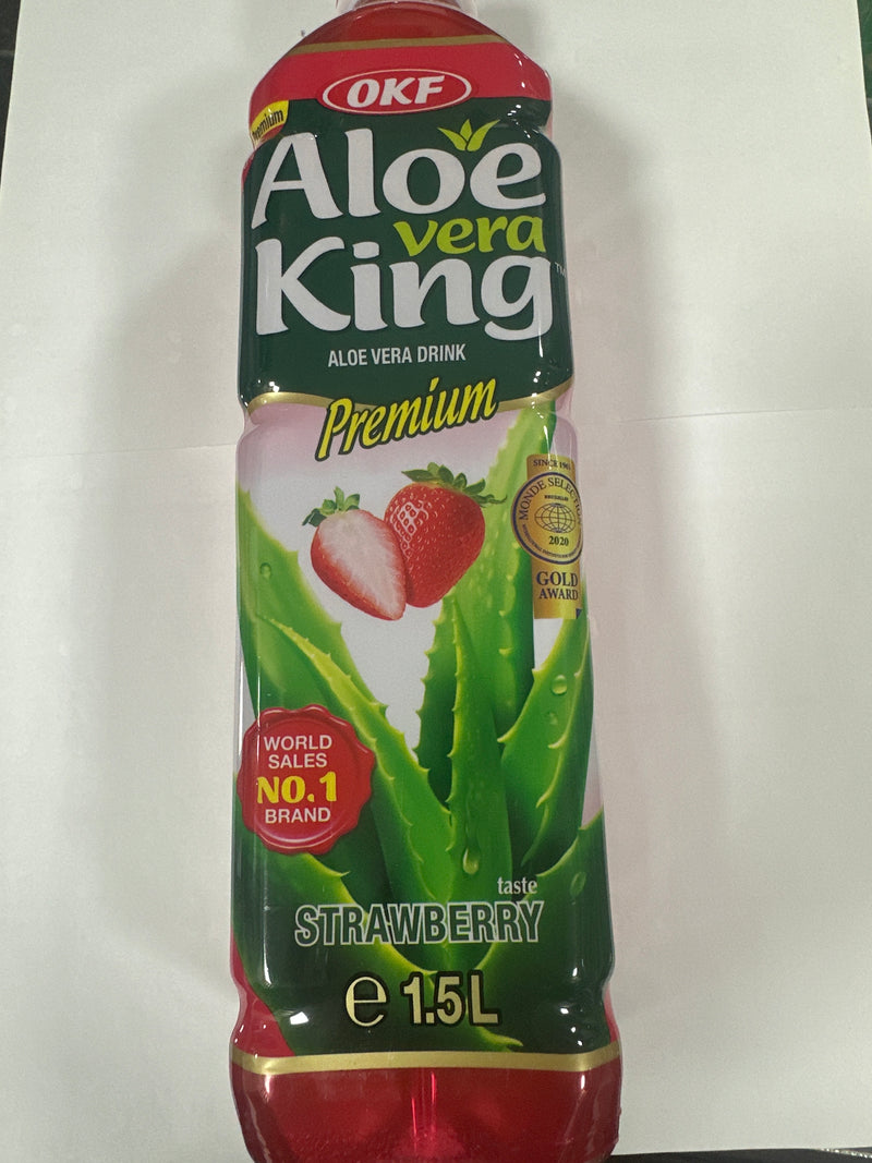 韩国芦荟饮料 草昧为/OKF Aloe Vera Getränk mit Erdbeergeschmack 1,5L