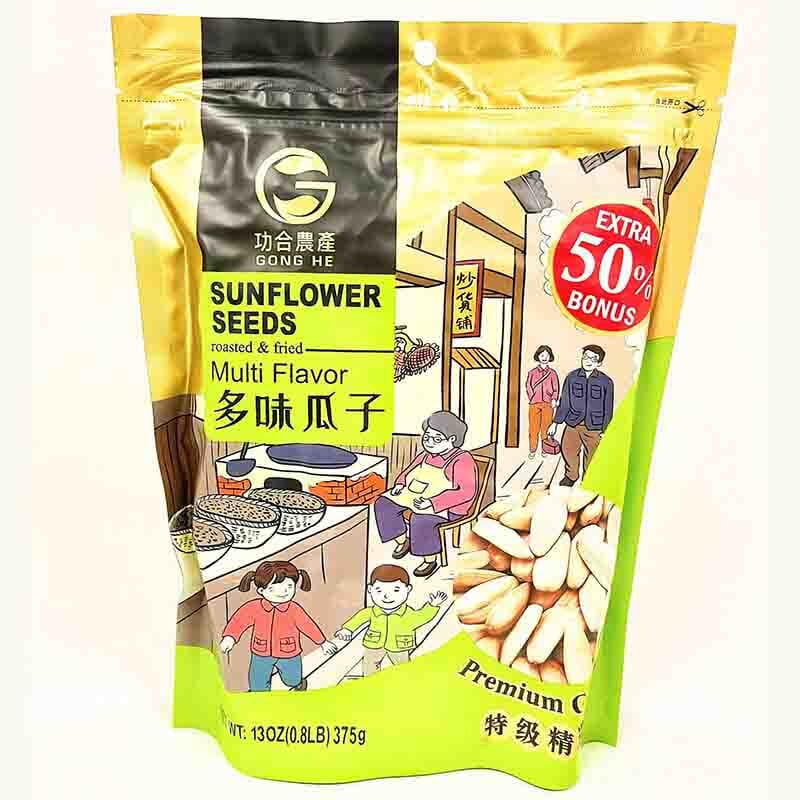 功合农产 红枣味瓜子 375克 /Sonnenblumenkerne in Schale Jujubegeschmack 375g GONGHE