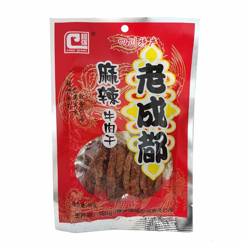 川辣妹 老城都牛肉干 麻辣味/Tofu Grillspieß Rindfleischgeschmack 60g CLM