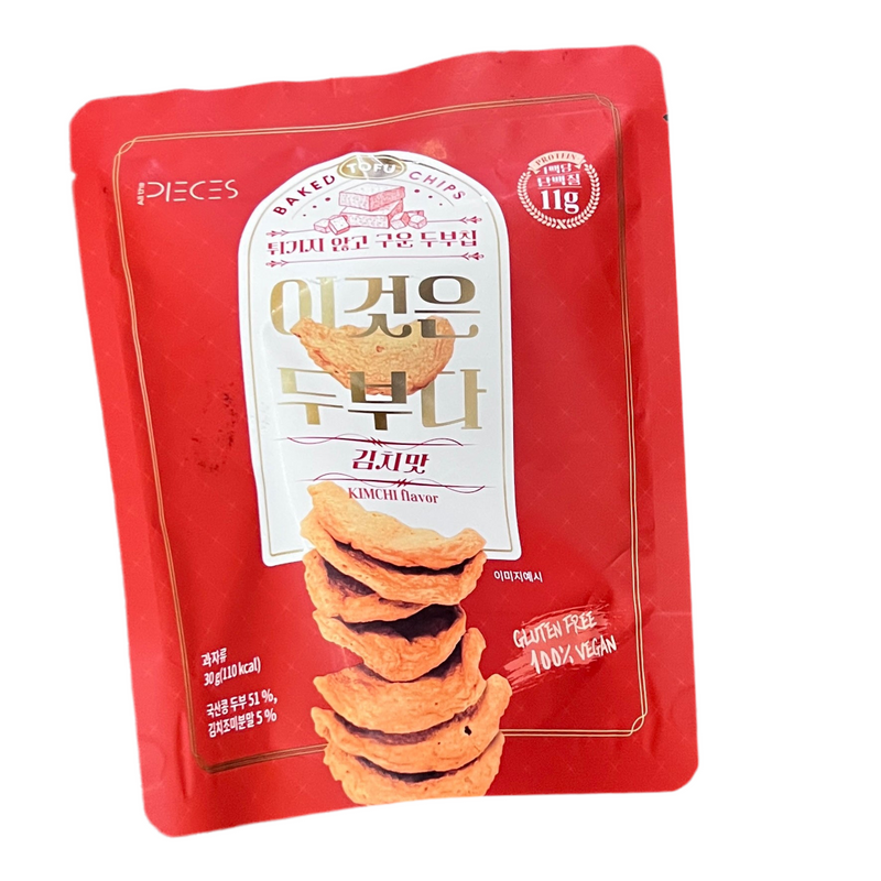 韩国泡菜豆腐脆片/PIECES Tofu-Chips mit Kimchi-Geschmack 30g