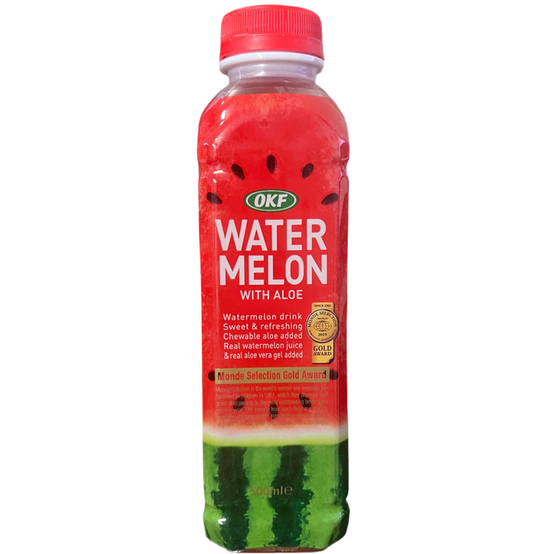 韩国西瓜饮料/OKF Aloe Vera Erfrischungsgetränk mit Wassermelonen-Geschmack 500ml