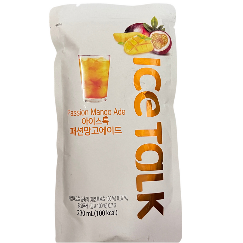 韩国袋装饮品 百香果芒果味/ICETALK Korean. Eistee mit Passionsfrucht und Mango 230ml