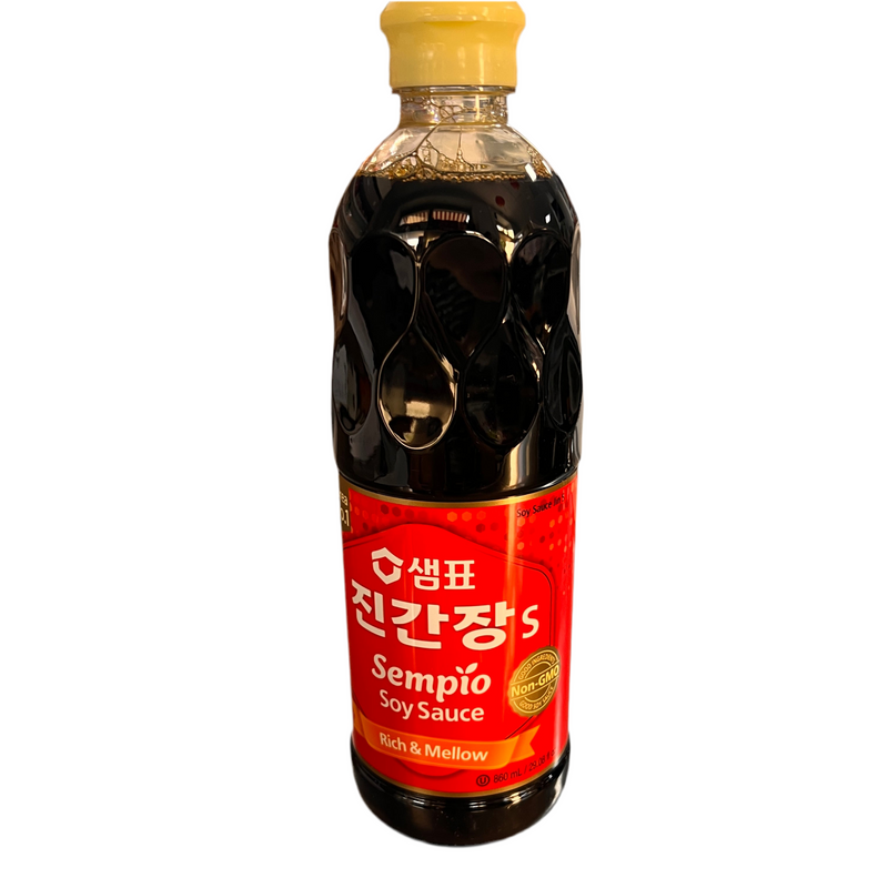 韩国酱油 淡/SEMPIO Koreanische dunkle Sojasauce, mild 860ml
