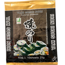 金和 寿司海苔/JHFOODS Yaki Nori Sushi Blätter (Gold), gerösteter u. getrockneter Seetang 10 Stk, 25g