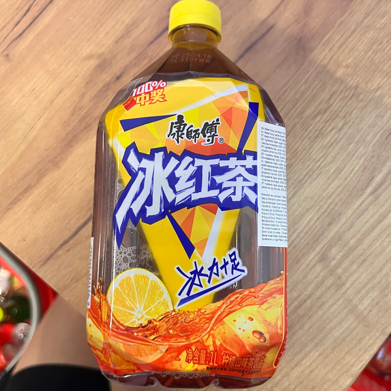 康师傅 冰红茶/KANGSHIFU Schwarzteegetränk mit Zitronengeschmack 1L