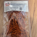 金磨坊 芝麻辣条 魔力丝/JMF Mini Gluten-Streifen, würzig scharf mit Sesam 90g