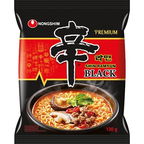 农心 辛拉面 黑色特级微辣/NONGSHIM Instant Nudeln "Shin Ramyun Black" 130g