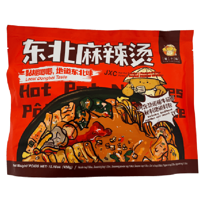 姜小闯东北麻辣烫/Weizennudeln mit Suppenbrühe und Gemüse/430g