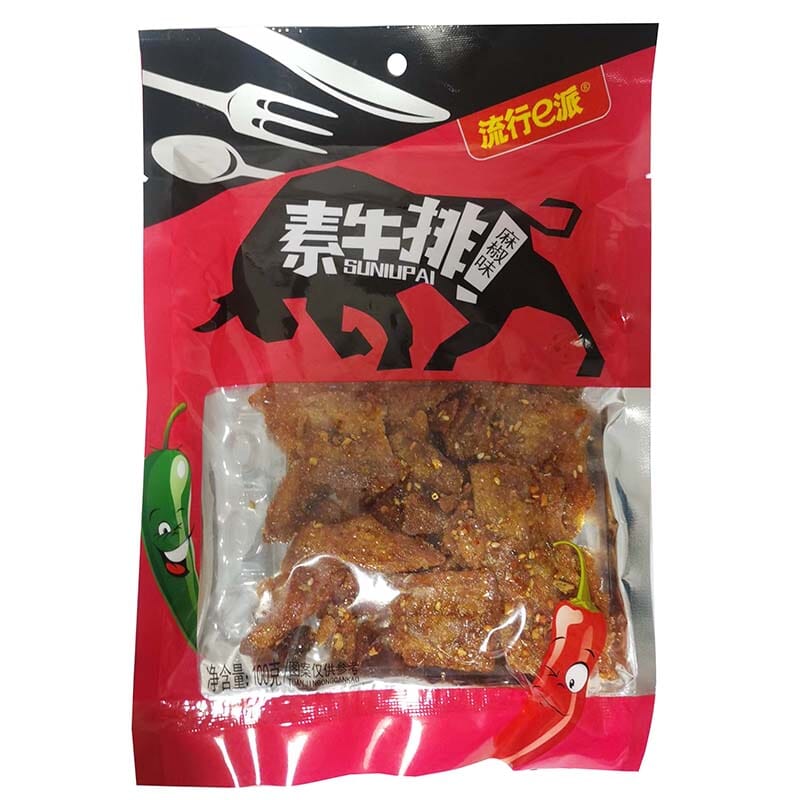 流行e派 麻椒味 素牛排/LXEP Vegetarisches Tofu-Steak mit feurig scharfem Geschmack 100g