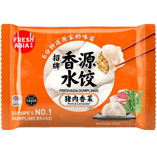 冰冻 香源 猪肉香菜水饺/TK FRESHASIA Teigtaschen mit Schweinefleisch u. Koriander 400g