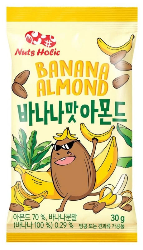韩国烤杏仁香蕉味/NUTS HOLIC Geröstete Mandeln mit Bananengeschmack 30g