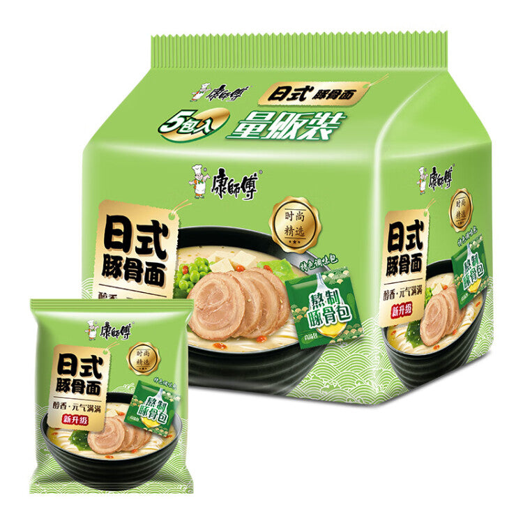 康师傅 汤大师 日式豚骨面 五连包 /KangShiFu Instant Nudelnsuppe Japanische Schweinerippchen Geschmack 5*115g