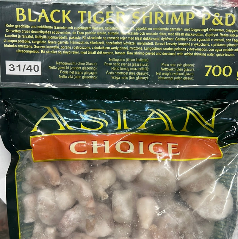 冰冻-TK 亚洲精选冰冻南美虾仁/Asian Choice Rohe geschälte und entdarmte Vannamei Garnelen 1kg Gr. 31-40