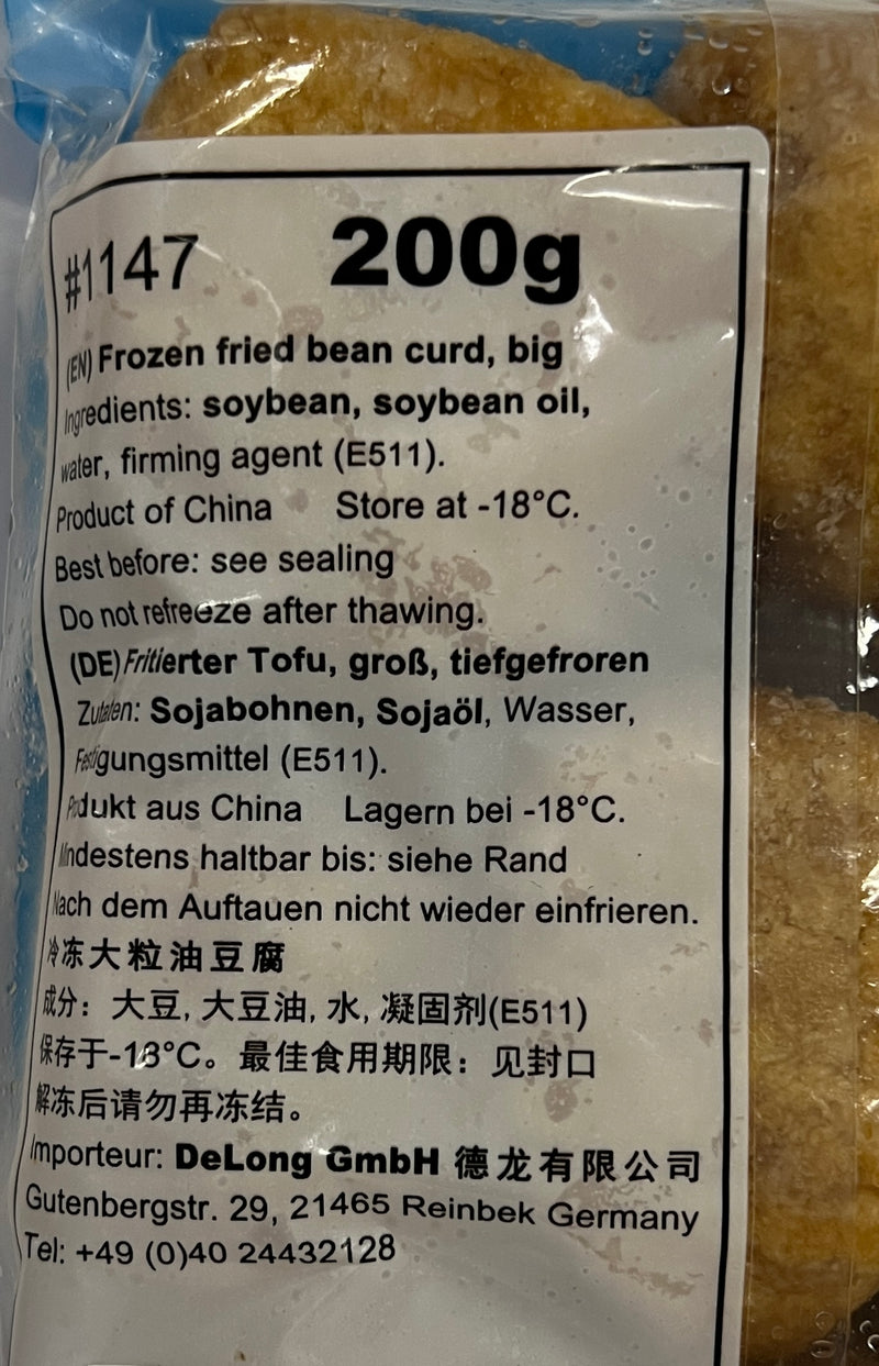 冰冻 油豆腐/TK JUMBO Frittierte Tofu, groß 200g