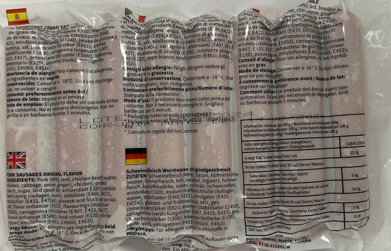 台湾烤肠（原味）/Chinesischer braten Wurst Originalgeschmack 430g