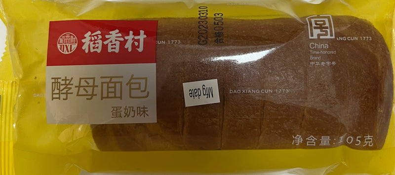 稻香村 酵母面包 蛋奶味105g/Brot mit Milch und Ei 105g DXC