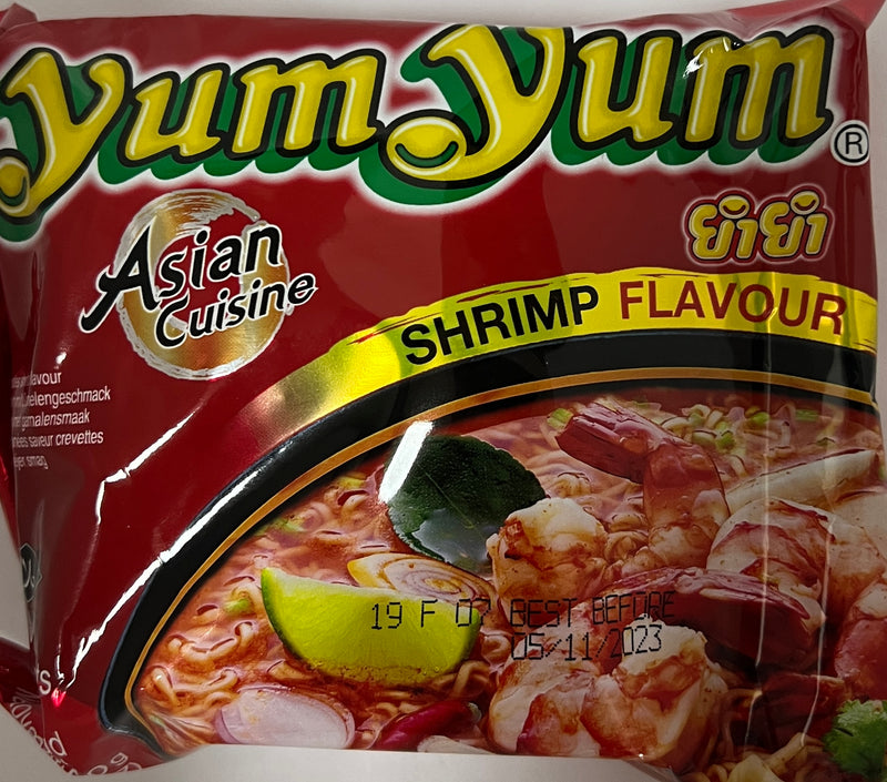 YumYum 虾味方便面 60克/ Instant Nudeln Tom Yum Garnelengeschmack 60g