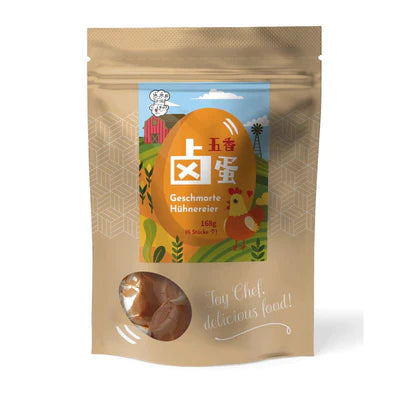 乐乐厨 五香卤鸡蛋/JOYCHEF Geschmorte Hühnereier mit Fünf-Gewürzen, essfertig (6 Stk.) 240g