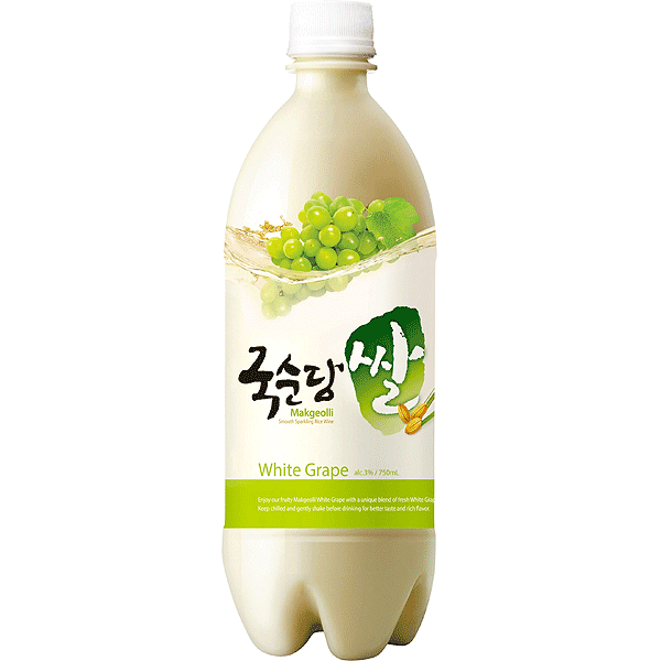 Kuksoondang 韩国米酒 葡萄味 / Makgeolli Reiswein taubengeschmack 3%Vol 750ml