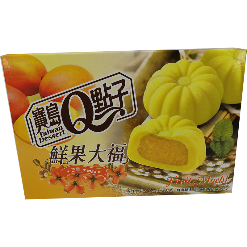 宝岛Q点子 鲜果大福 芒果/BDQDZ Obst Mochi Hamilton Mango 210g