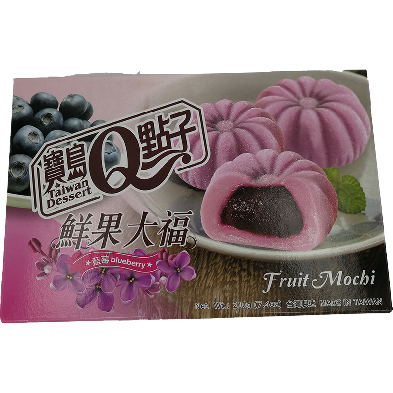 宝岛Q点子 鲜果大福 蓝莓 / BDQDZ Obst Mochi Blaubeere 210g