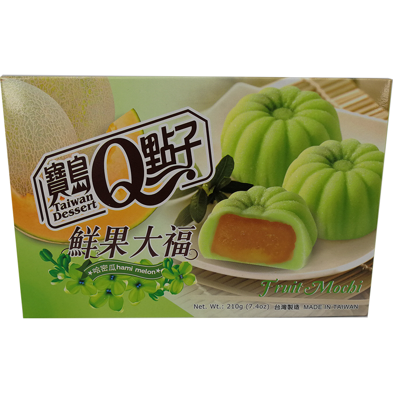 宝岛Q点子 鲜果大福 哈密瓜 / BDQDZ Obst Mochi Hamilton Hami Melone 210g