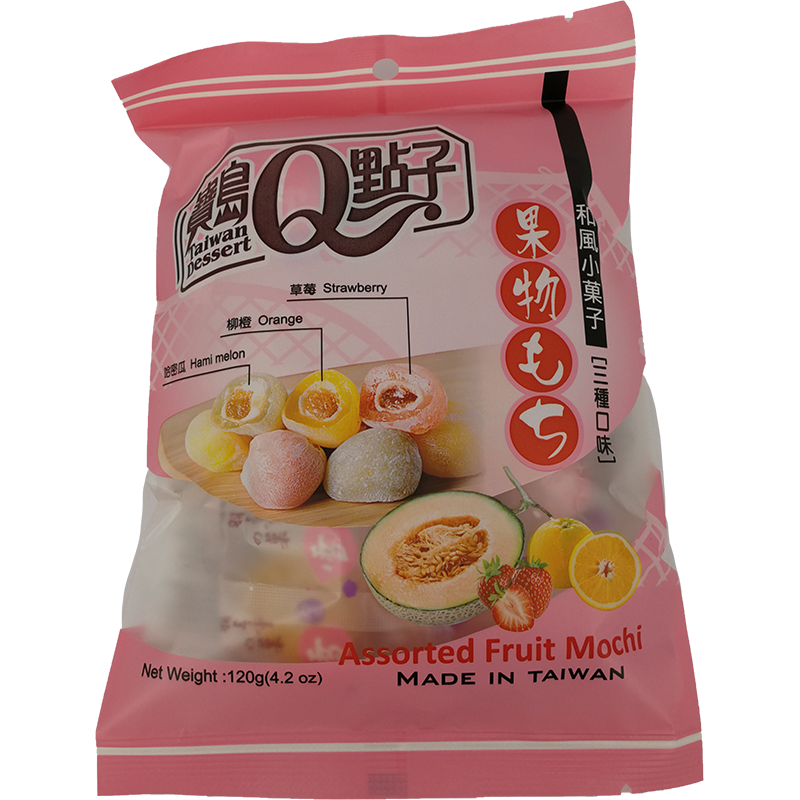 宝岛Q点子 三种口味麻薯/TAIWAN DESSERT Früchte-Mochi mit 3 vers. Aromen 120g