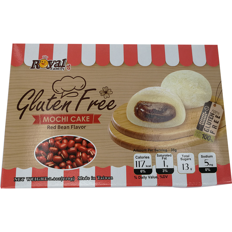 皇族 麻糬 红豆味 无麸质/Royal Family Rote Bohnen Mochi Kuchen Gluten Frei 210g