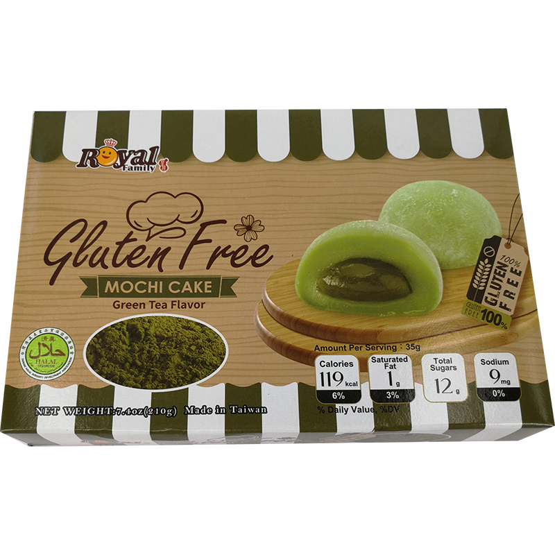 皇族 麻糬 抹茶味 无麸质/Royal Family Grüner Tee Mochi Kuchen Gluten Frei 210g