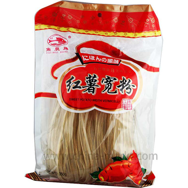 鱼泉 红薯宽粉/Süßkartoffelnudeln Breit 350g