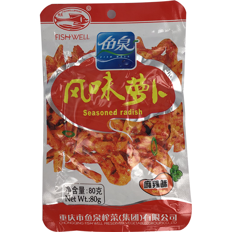 鱼泉 风味萝卜 香辣味/Eingelegte Rettich würzig 80g