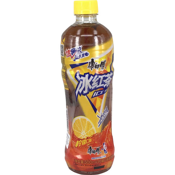 康师傅 冰红茶 柠檬口味/KANGSHIFU Schwarzteegetränk mit Zitronengeschmack 500ml
