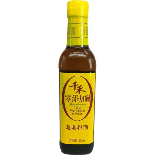 千禾 葱姜料酒/QIANHE Reisessig mit Schalotten und Ingwer 500ml