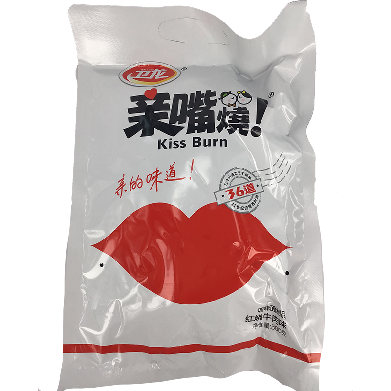 卫龙 亲嘴烧 红烧牛肉味 / Weilong Kiss Burn Rindfleisch Aroma 300g