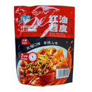与美 红油苕皮 干拌烧烤味 /YUMEI Breite Instant-Süßkartoffelnudeln mit Chiliöl 210g