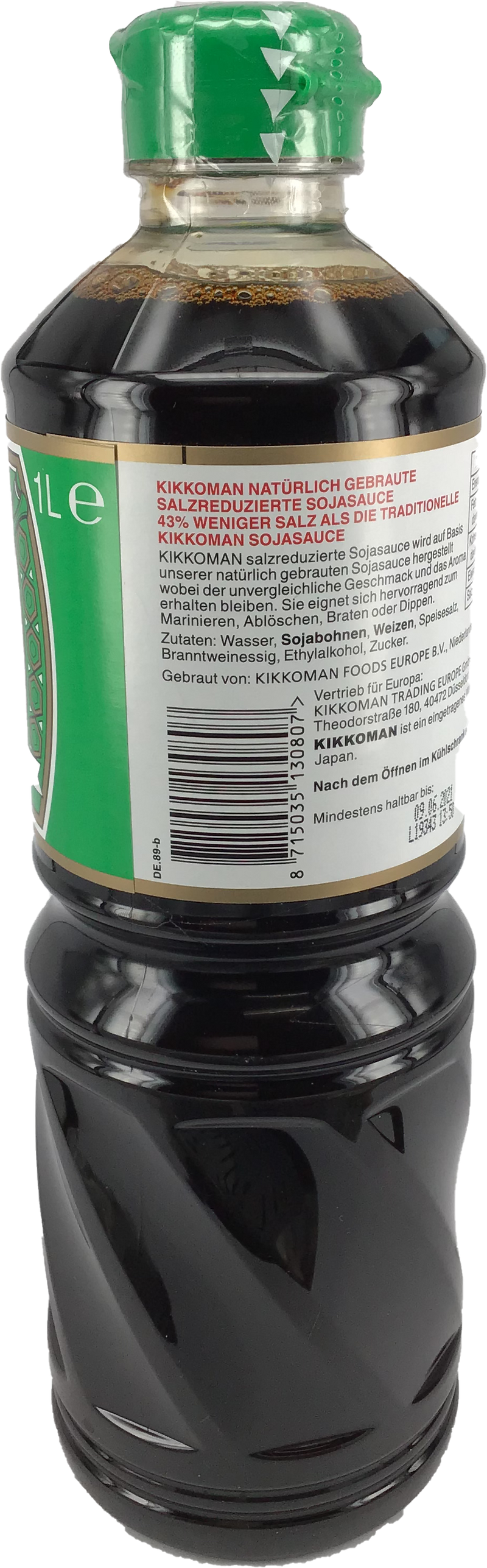 Kikkoman 日本万字牌酱油 少盐 43% / Sojasauce 43% weniger Salz 1L