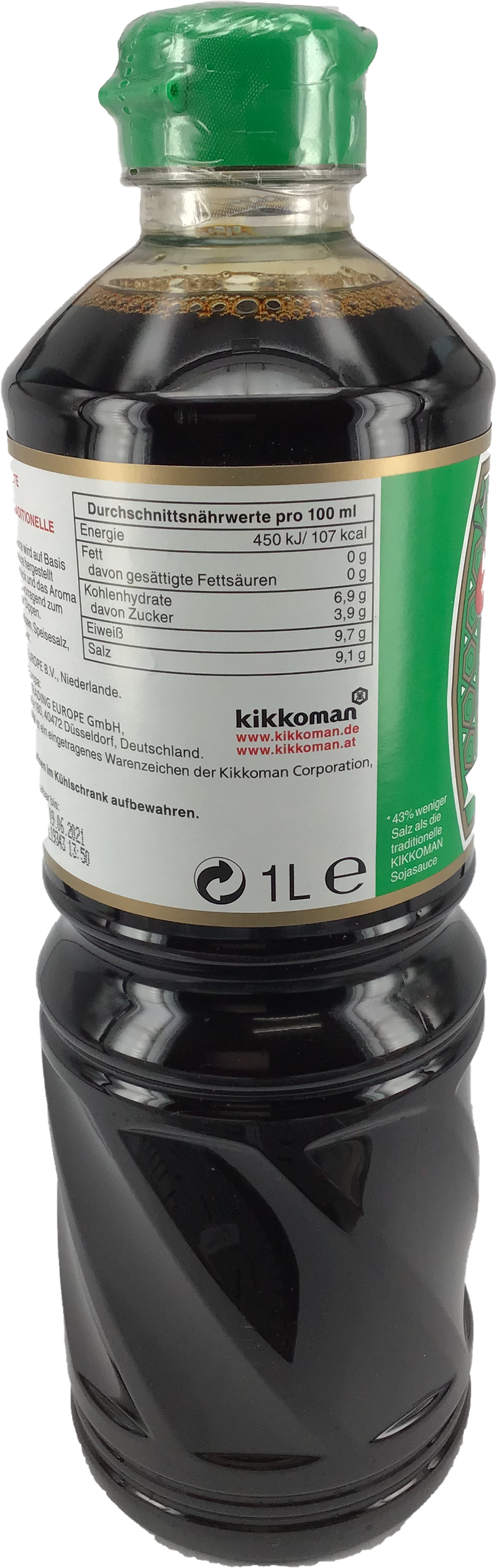 Kikkoman 日本万字牌酱油 少盐 43% / Sojasauce 43% weniger Salz 1L