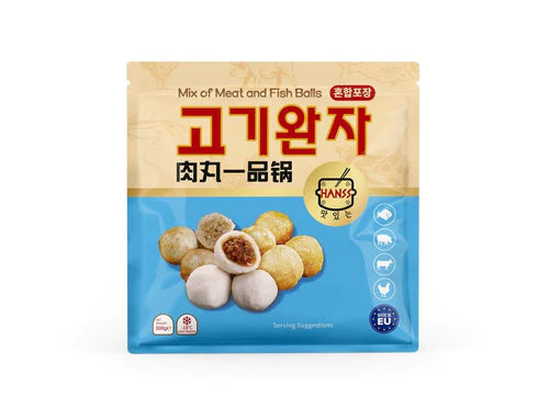 冰冻-Tiefgefroren! HANSS 肉丸一品锅 /Mischung aus Fleisch- und Fischbällchen 500g